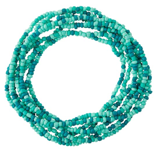 Mint Blue Mix Glass Seed Beads, 6/0 by Bead Landing&#x2122;